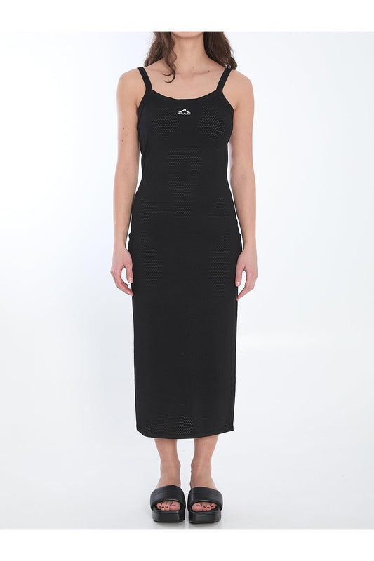 Slip dress with 3D logo