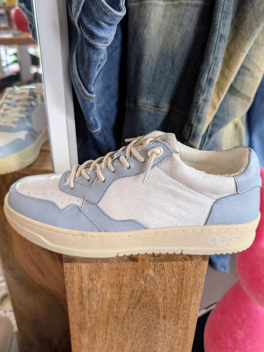 Sneaker im Autry Stil aus Echtleder 40 Sky Blue Hellblau Weiß - von OOG OS1811