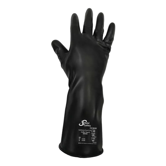 AMPri SolidSafety ChemV Full Stabile Bromo-Butyl Chemical Protection Gloves with Viton Outer Layer