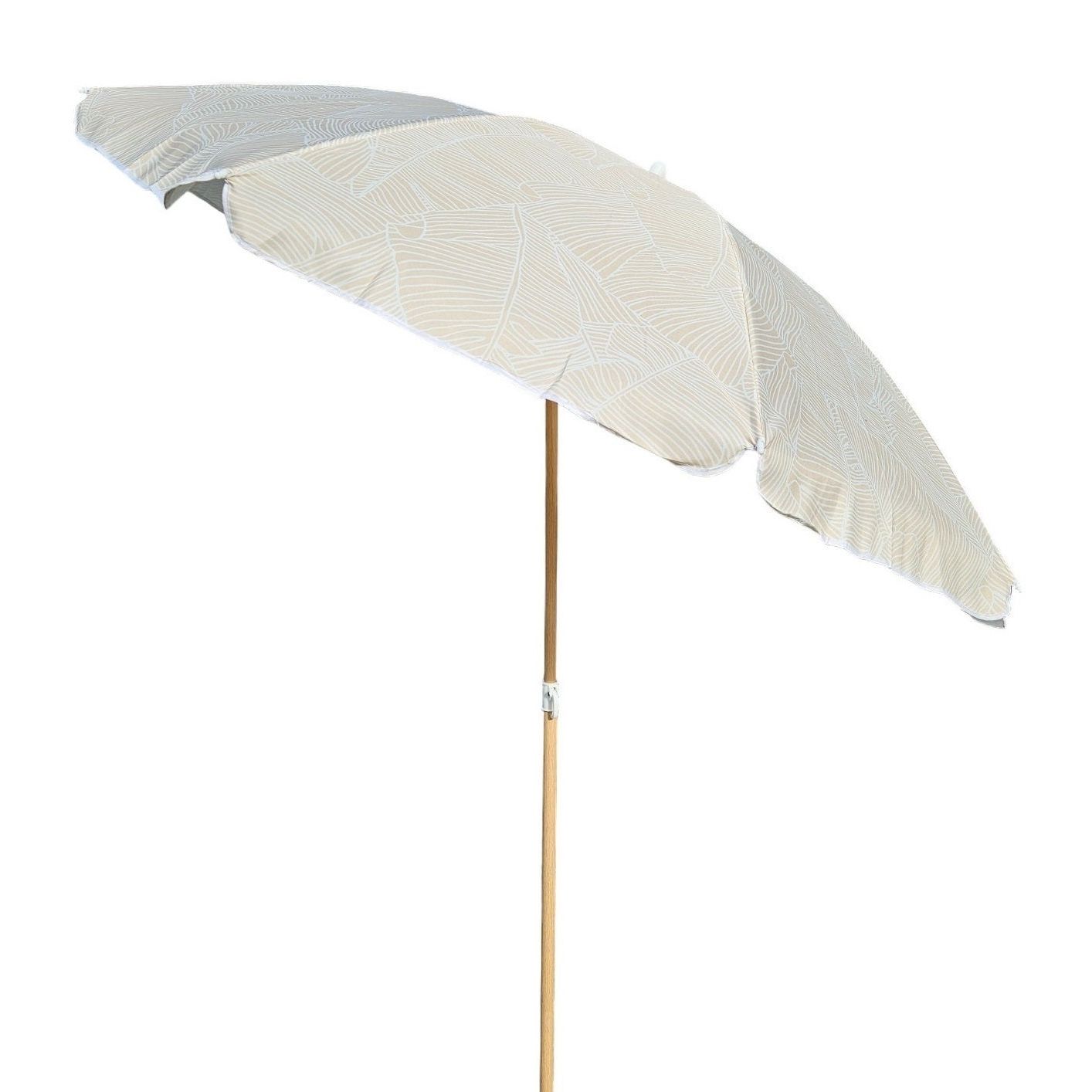 Sonnenschirm Strandschirm Balkonschirm grün creme braun 160 cm UV Schutz 30+