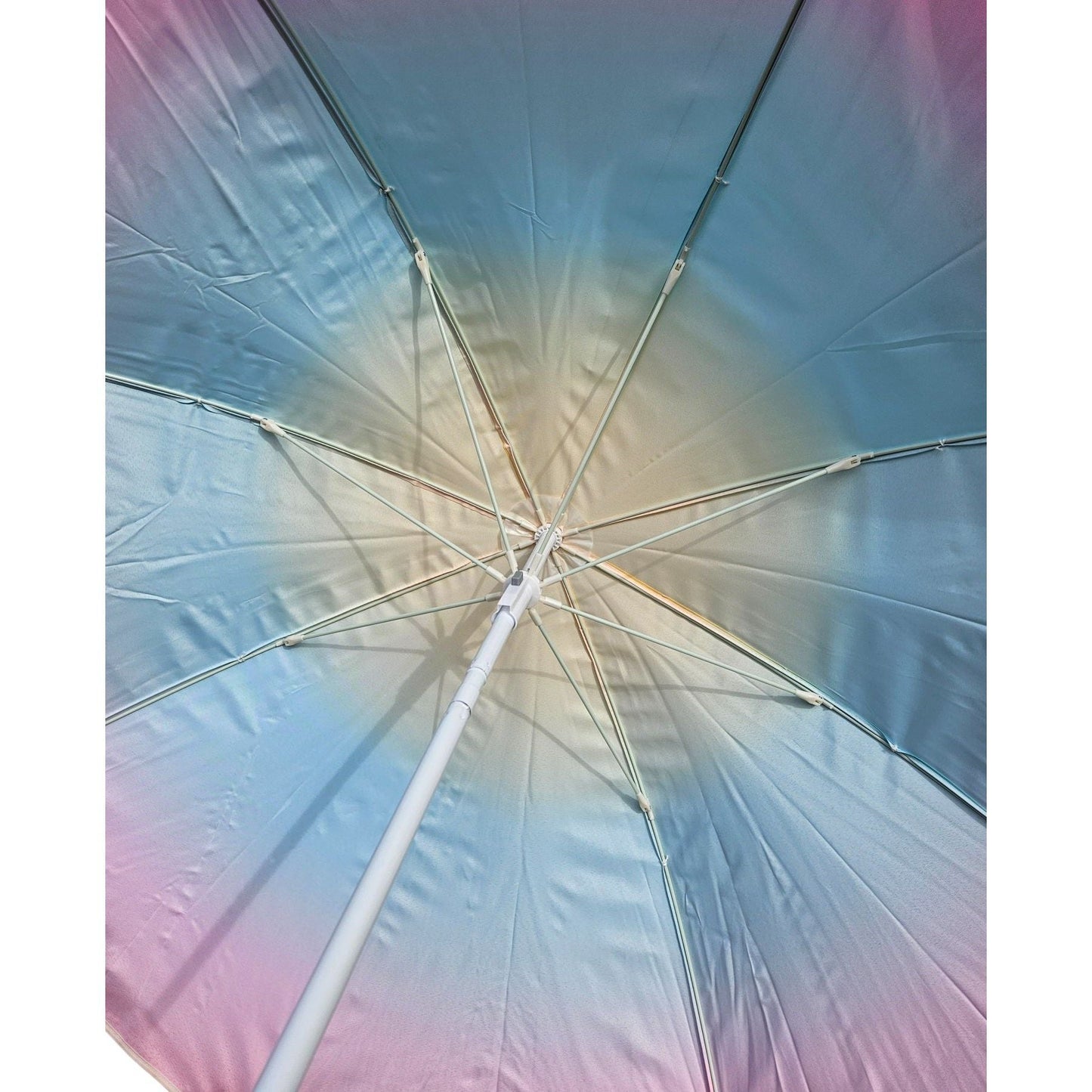 Sonnenschirm Strandschirm Balkonschirm UV Schutz 50+ gelb rot 155 cm bunt