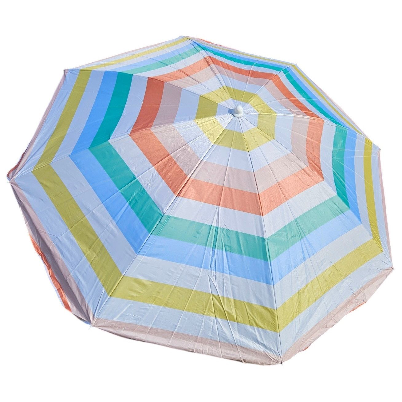 Sonnenschirm Strandschirm Balkonschirm UV Schutz 30+ gestreift 155 cm bunt