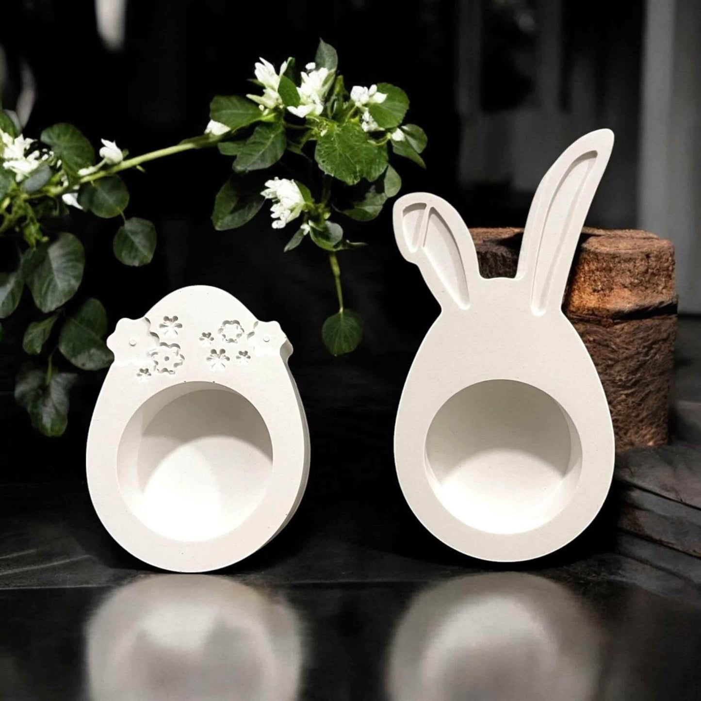 Handgemachte Eierbecher für Ostern – 4er Set in Wunschfarbe