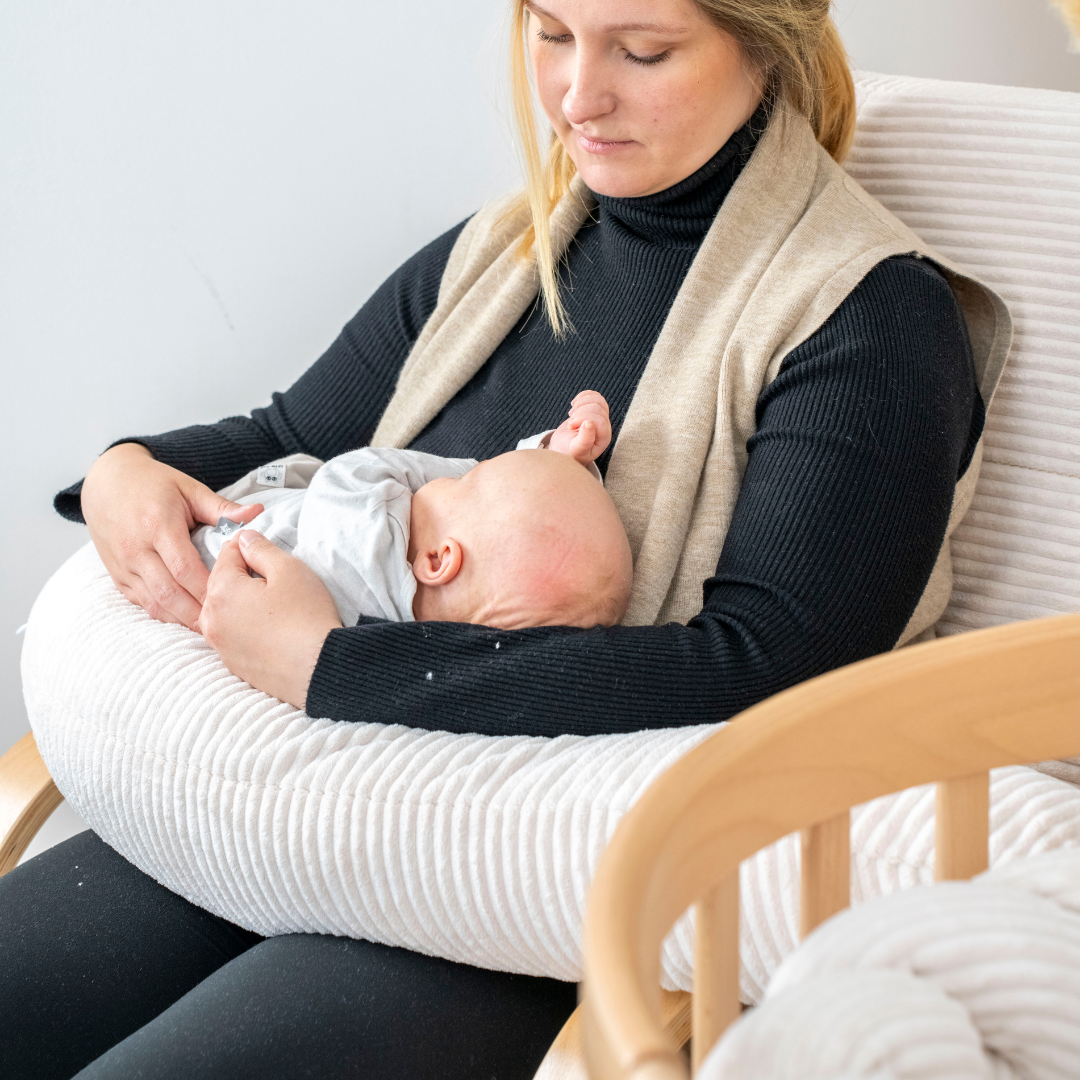 Stillkissen & Schwangerschaftskissen Musselin XXL - ergonomisch & vielseitig
