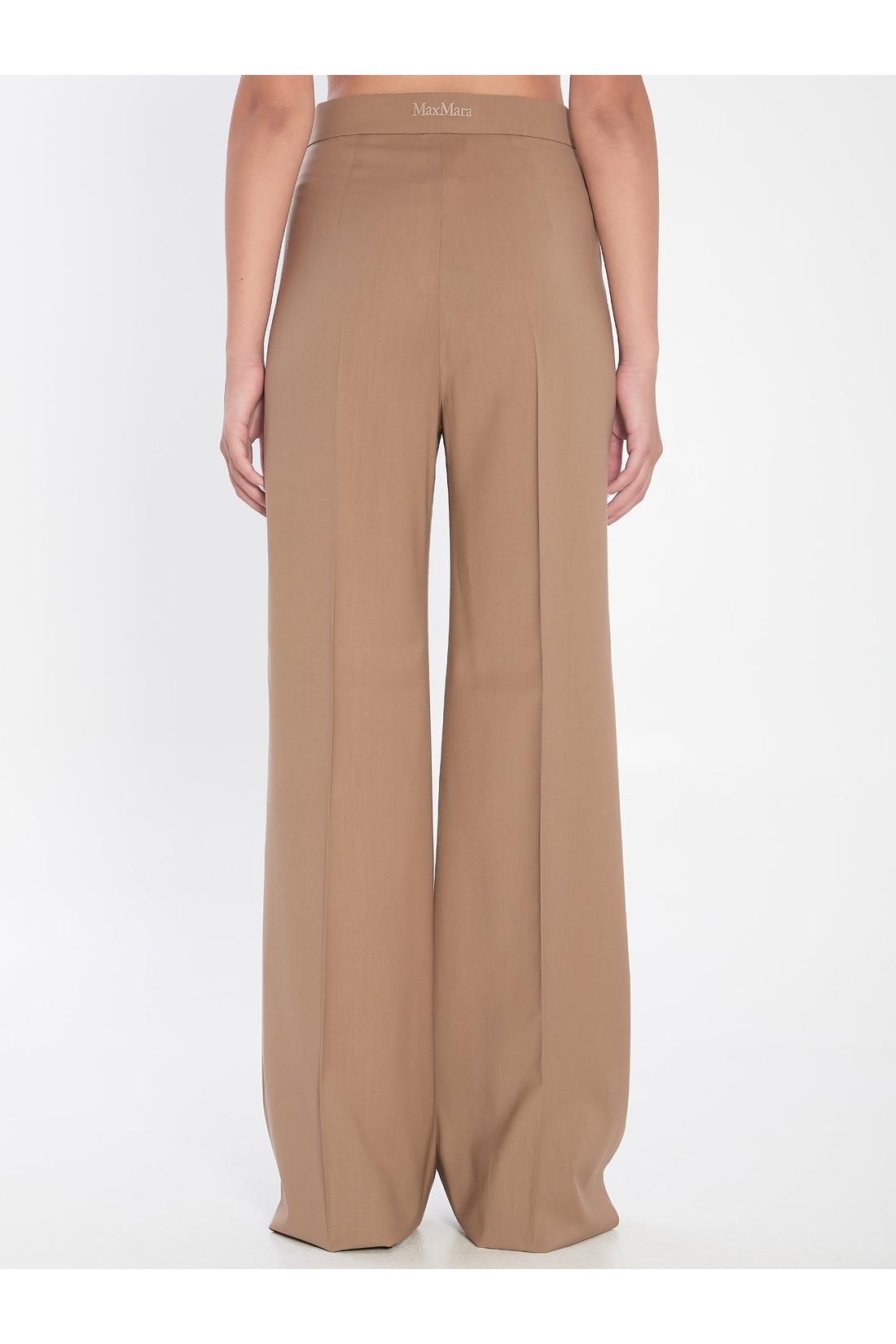 Straight-leg trousers in light wool