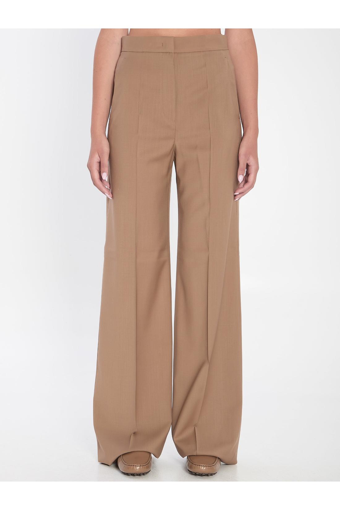 Straight-leg trousers in light wool