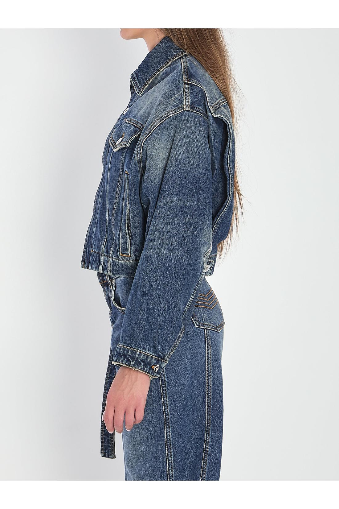Strap jacket in denim
