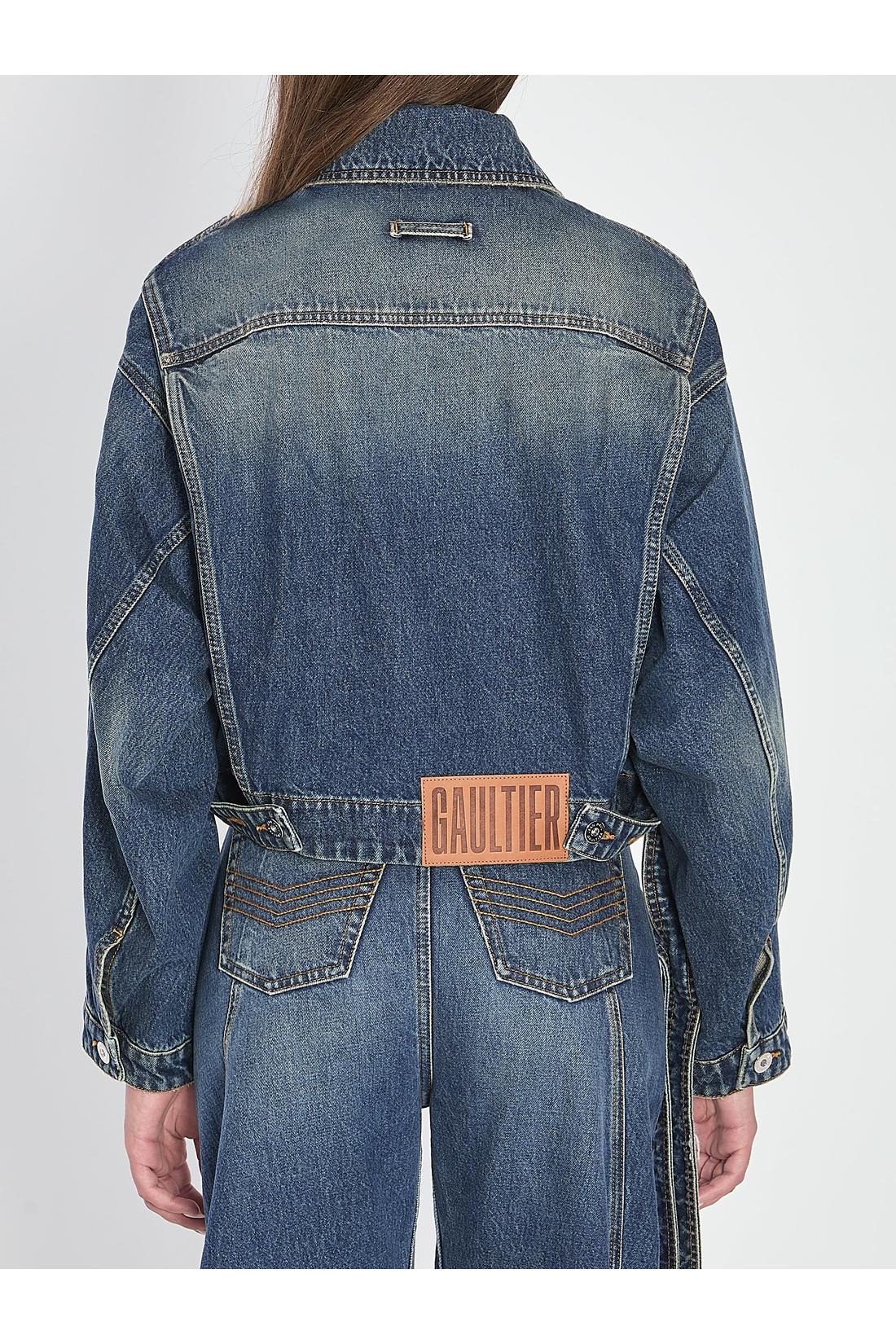 Strap jacket in denim