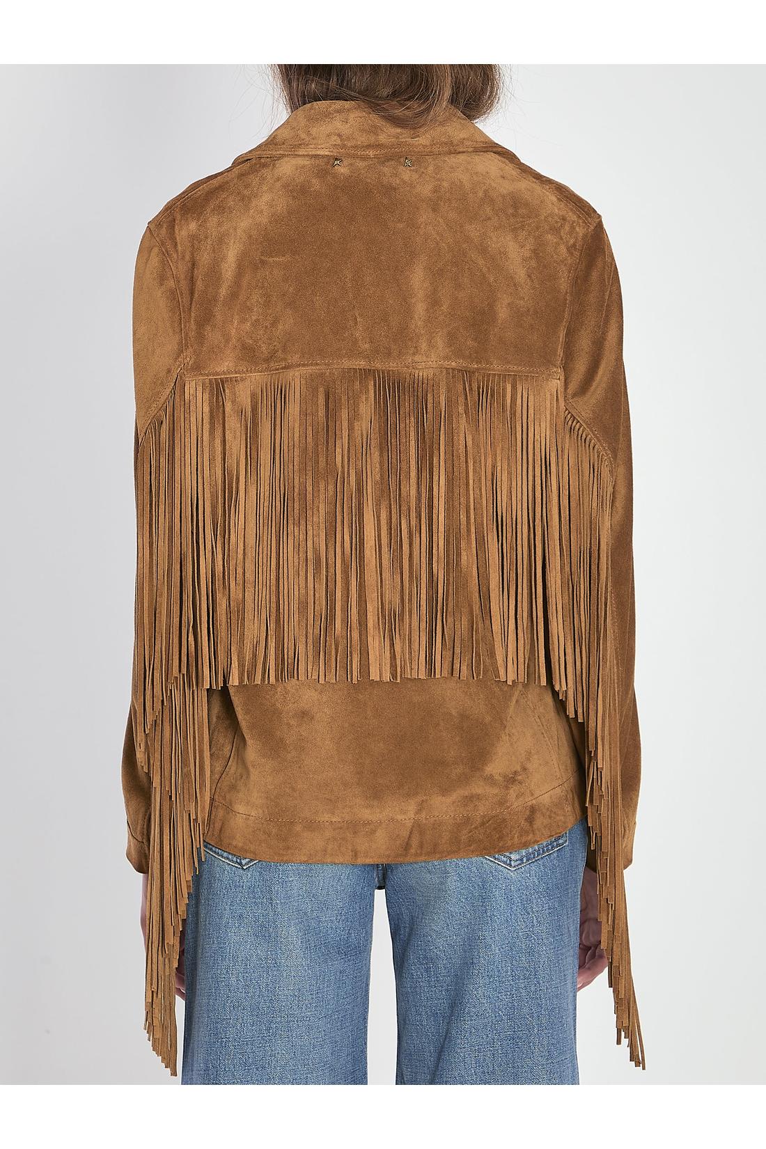 Suede jacket with fringe