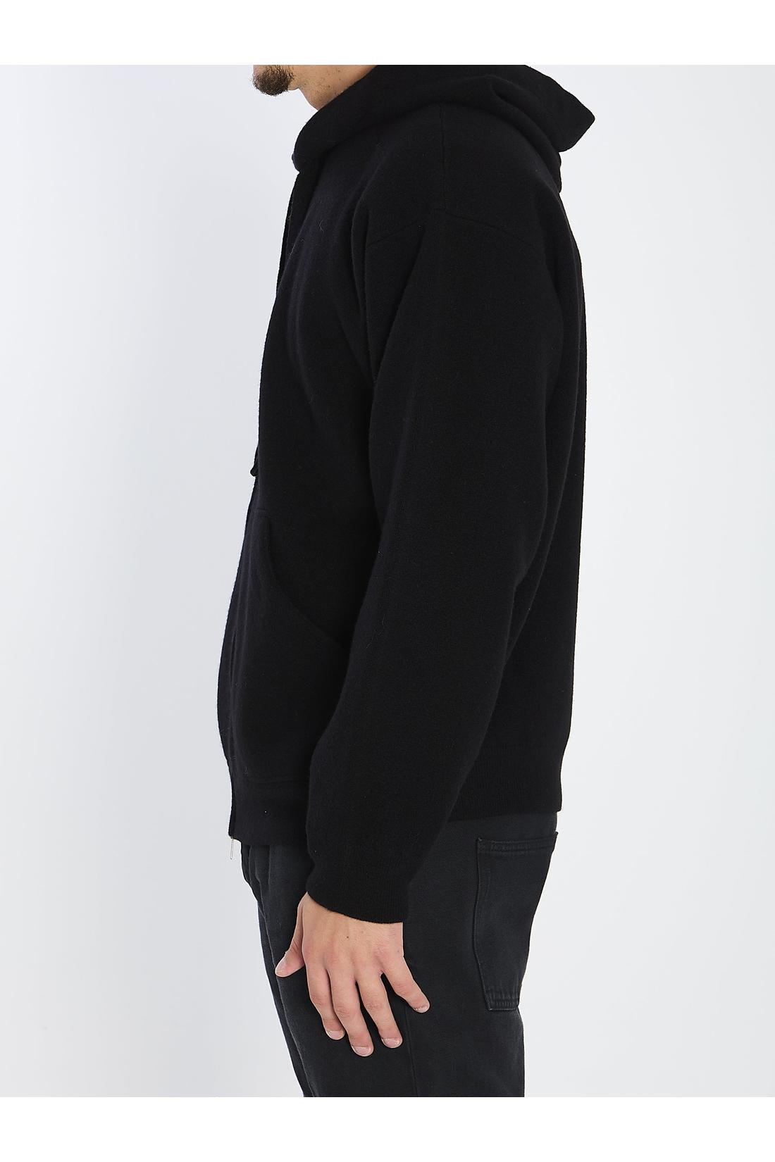 Super-fine wool hoodie