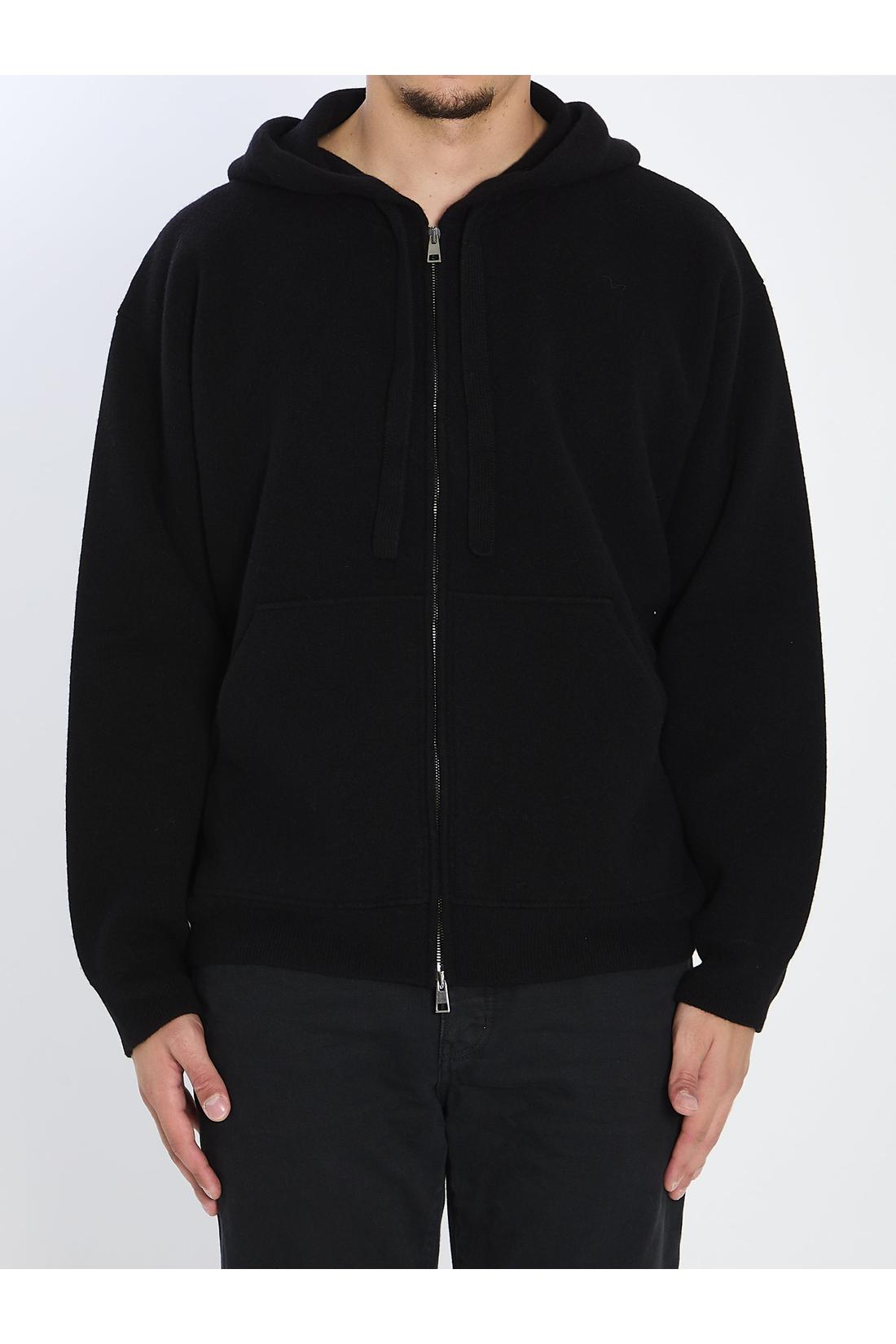 Super-fine wool hoodie