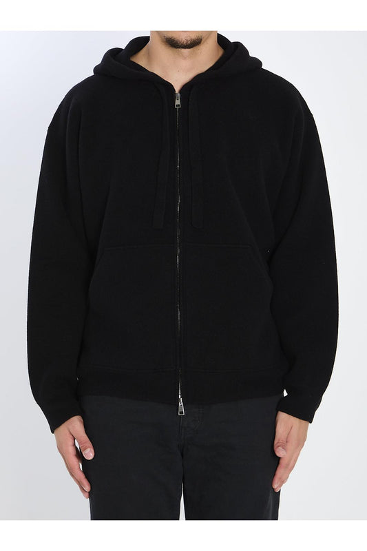 Super-fine wool hoodie