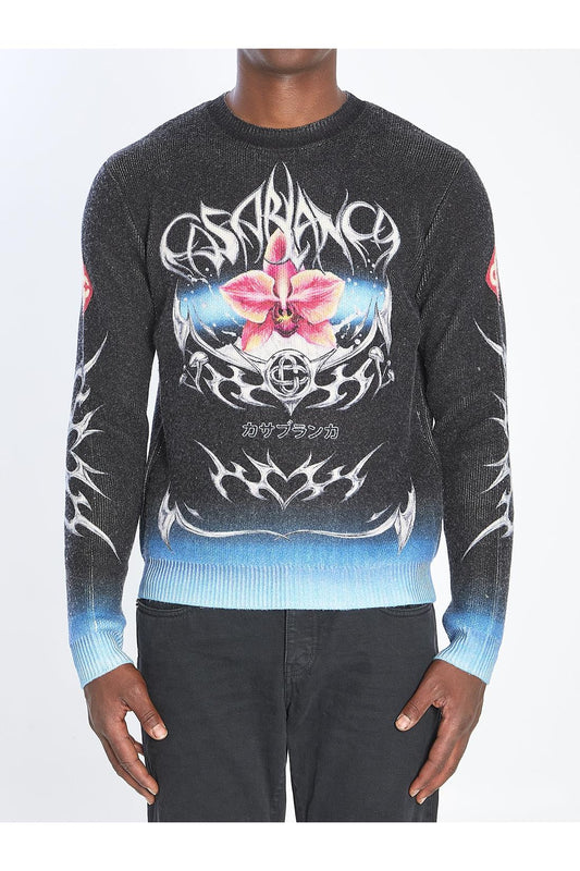 Sweater with Blades print