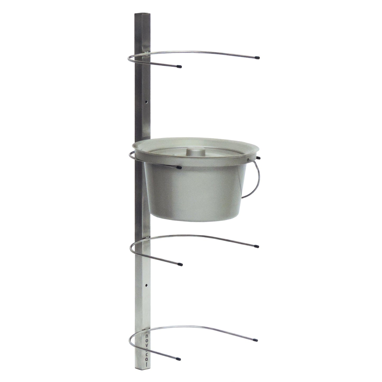 Novocal Toiletteneimer-Wandhalterung Material: Edelstahl für 4 Toiletteneimer  Gesamtmaße: 260 x 2 | Packung (1 Stück)