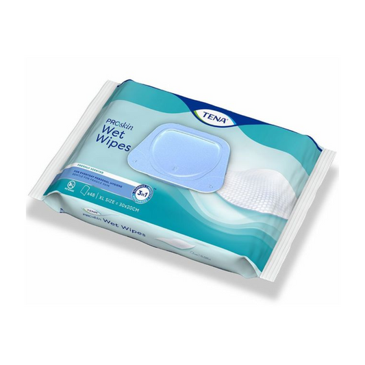 TENA 3-in-1 Wet Wipe Feuchttücher | Packung (48 Stück)