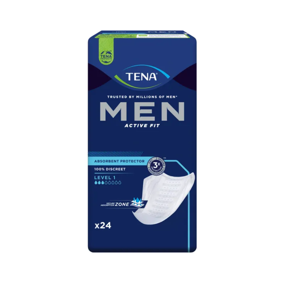 TENA Men Active Fit Level 1 Inkontinenzeinlage | Packung (24 Stück)