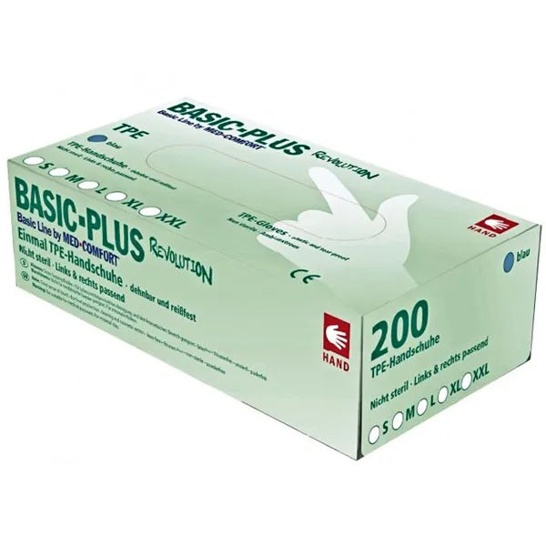 Auslaufartikel: TPE Handschuh, schwarz, puderfrei, Basic-Plus Revolution - XXL