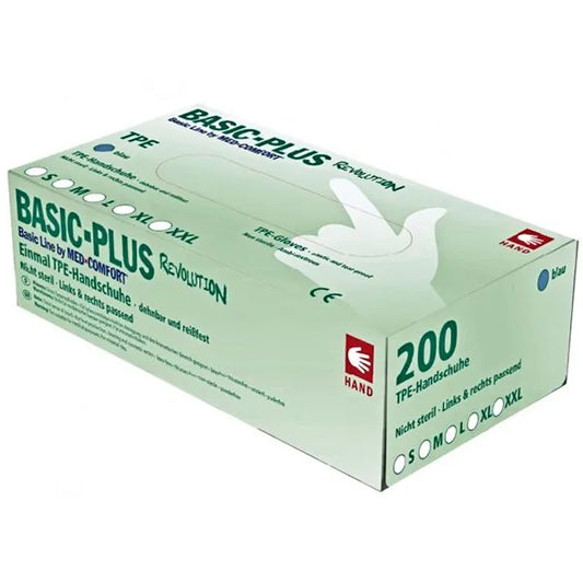 Auslaufartikel: TPE Handschuh, schwarz, puderfrei, Basic-Plus Revolution - XXL