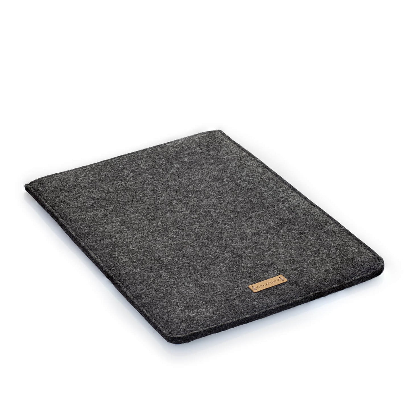 Hülle für iPad Pro 12,9" - 5. Gen | aus Filz und Bio-Baumwolle | anthrazit - bloom | Modell "LET"