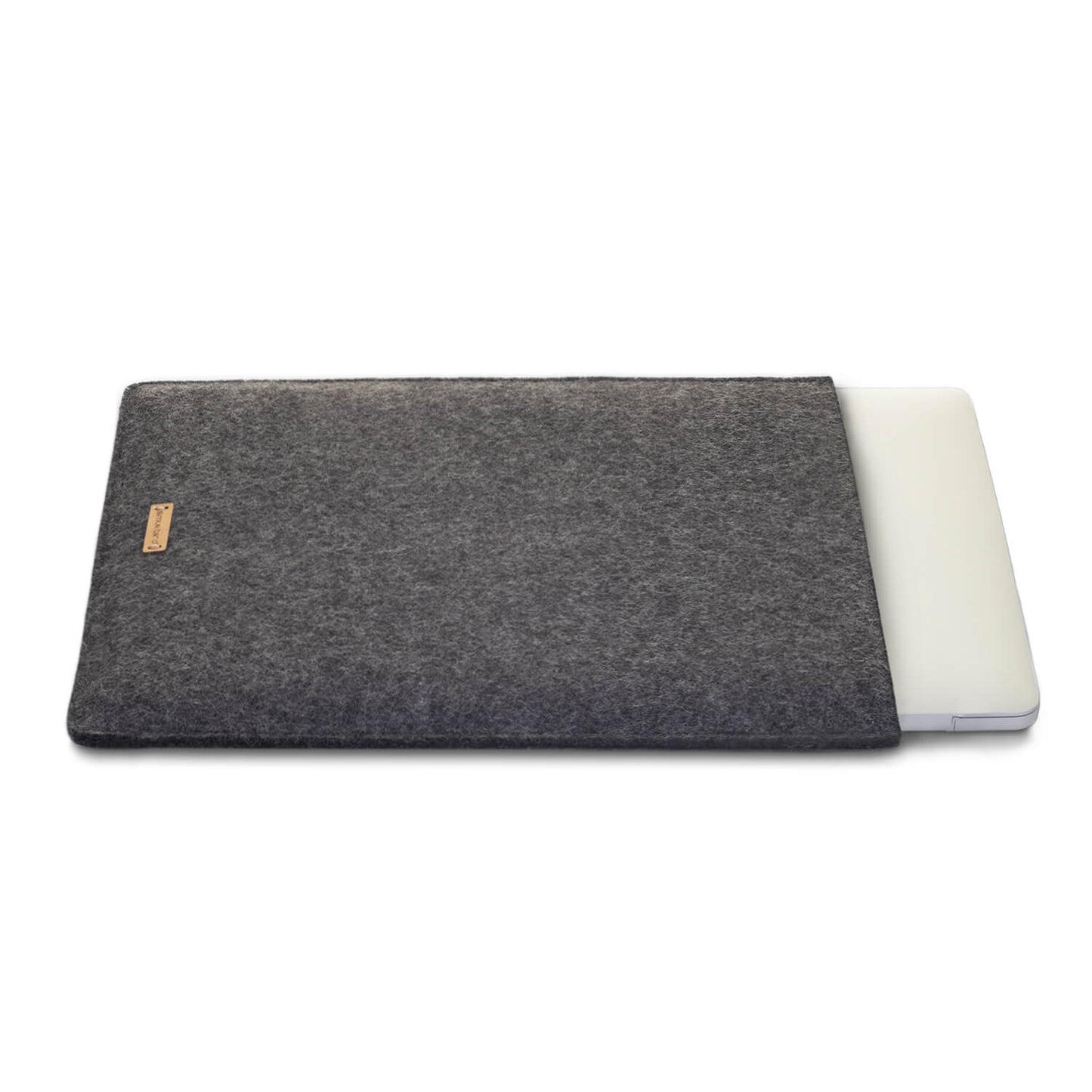 Hülle für iPad Pro 12,9" - 5. Gen | aus Filz und Bio-Baumwolle | anthrazit - bloom | Modell "LET"