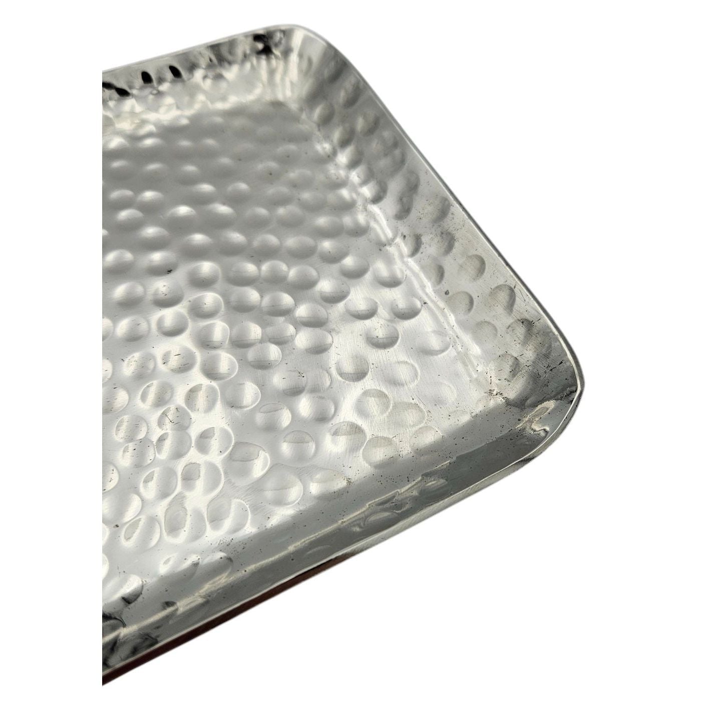 Dekotablett Dekoschale Metall silber Deko Tischdeko Schale Tablett 45 cm B-WARE