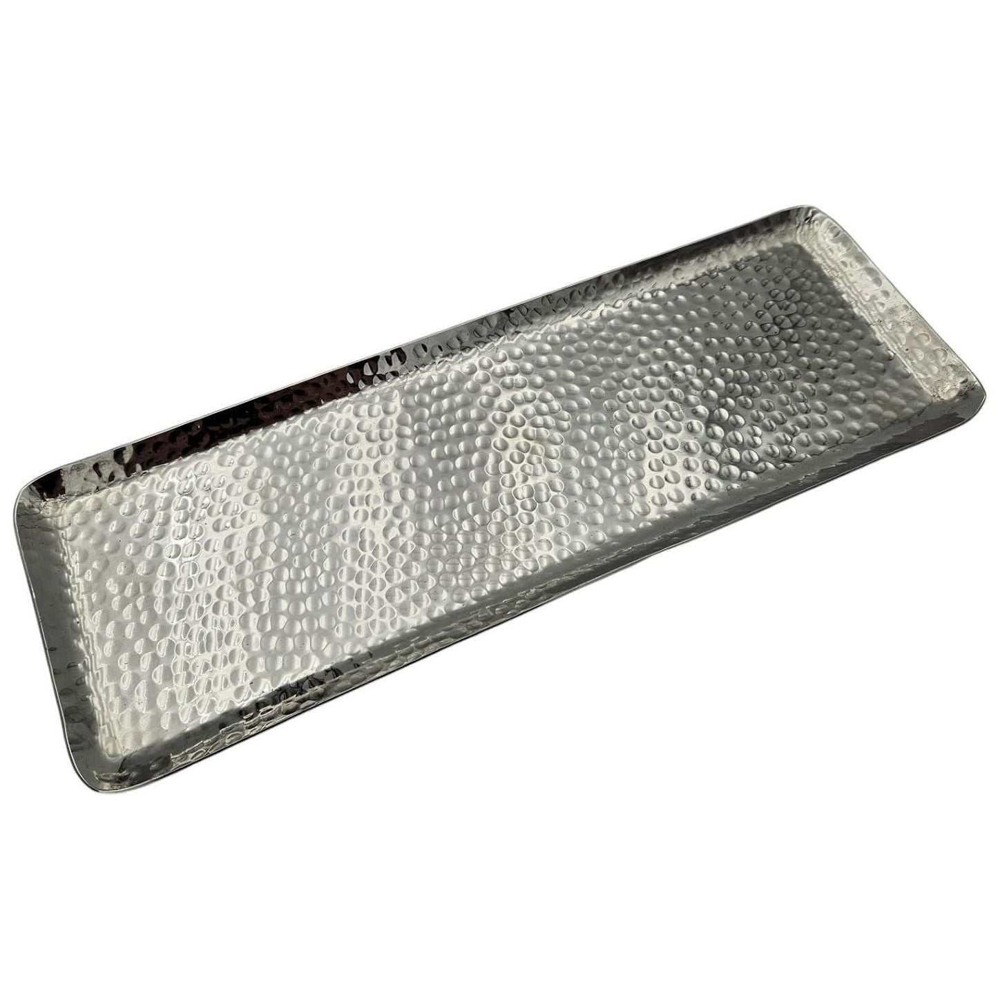 Dekotablett Dekoschale Metall silber Deko Tischdeko Schale Tablett 45 cm B-WARE