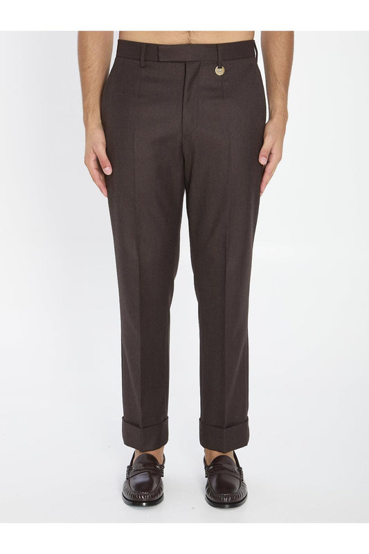 Tailored wool trousers