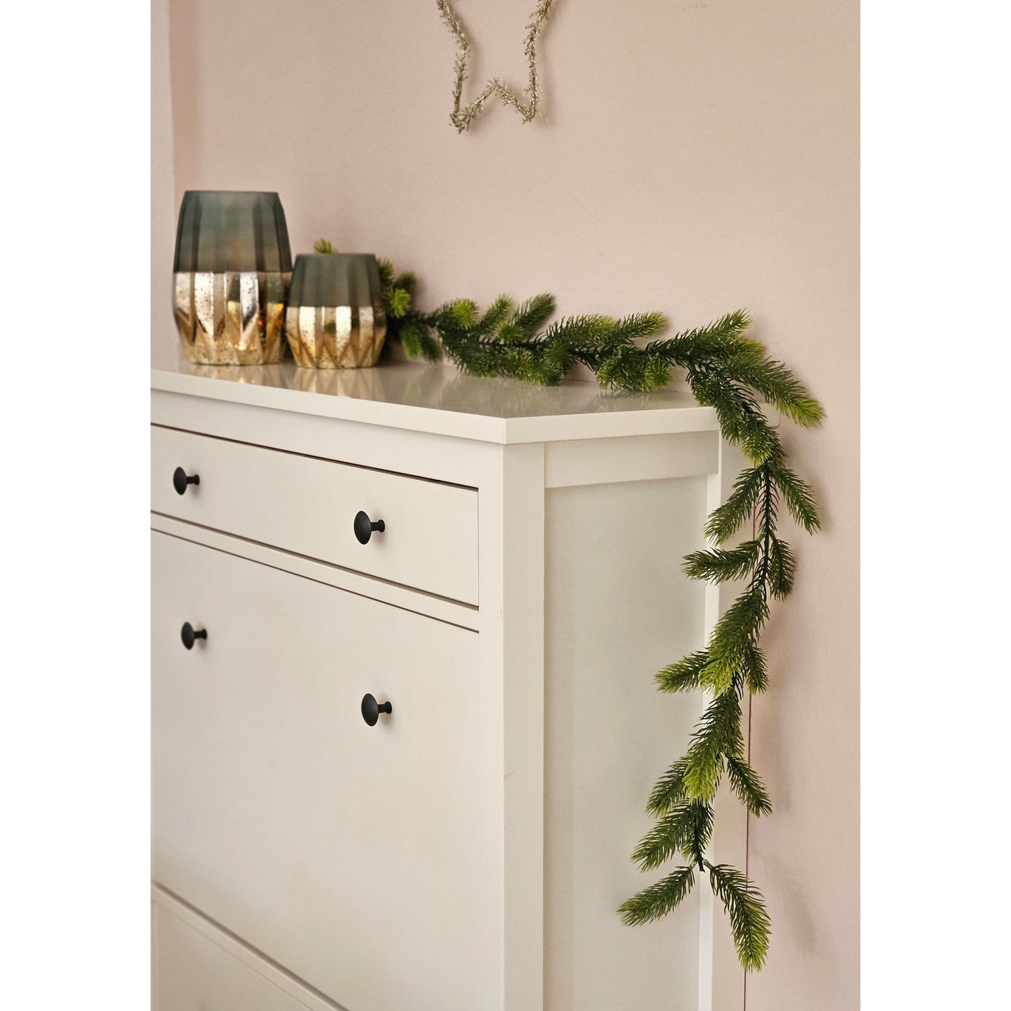 Tannengirlande Weihnachtsgirlande Tannenzweigdeko künstlich Grün  190cm Girlande