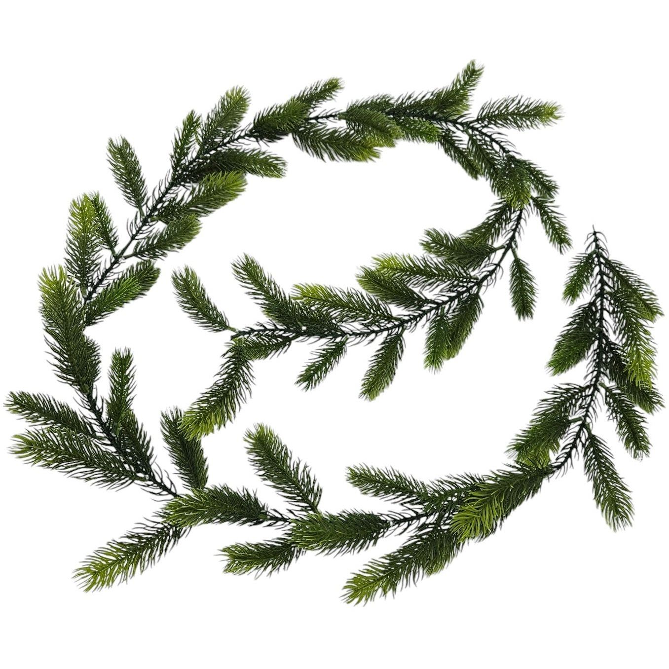 Tannengirlande Weihnachtsgirlande Tannenzweigdeko künstlich Grün  190cm Girlande