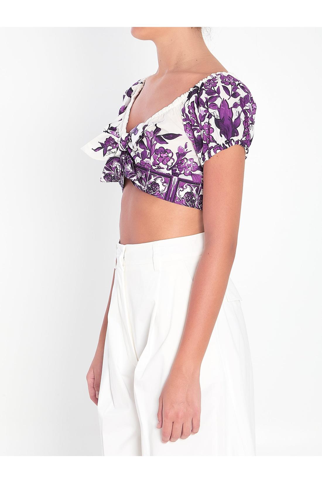 Top with Maiolica print