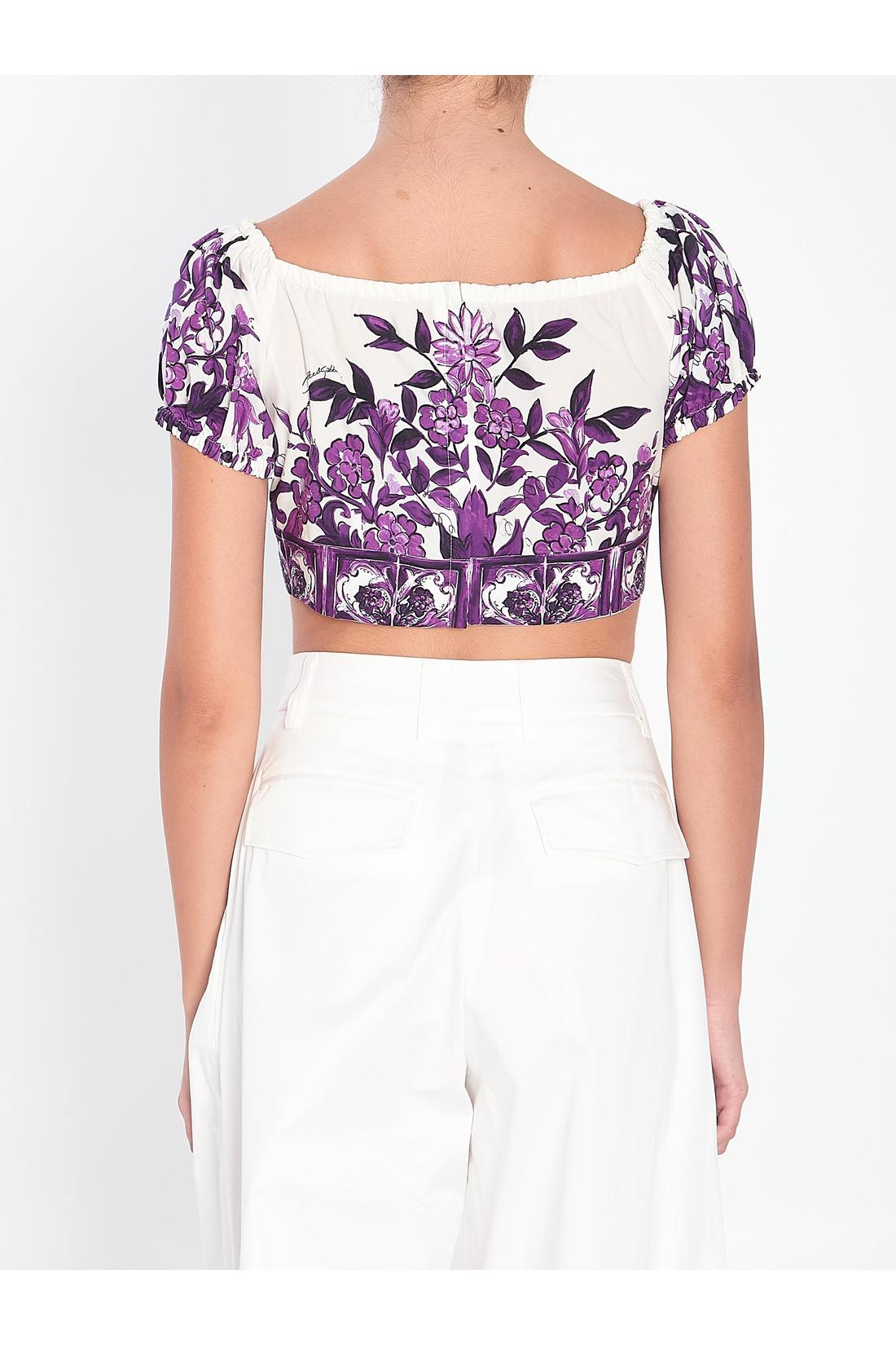 Top with Maiolica print