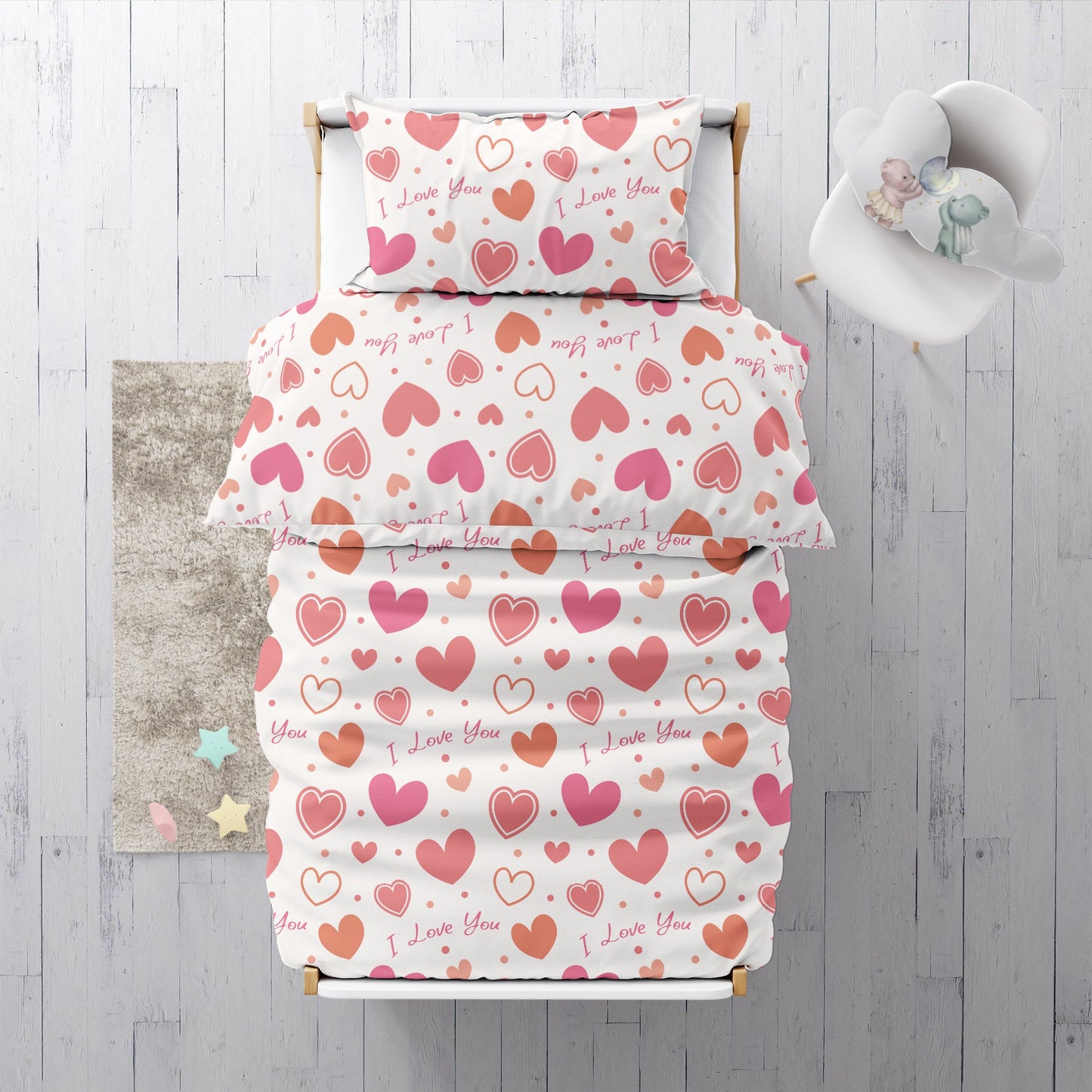 "I love you" premium children's bed linen