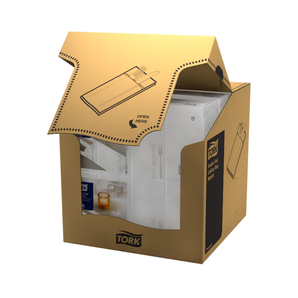 Tork 13662 Tork Soft Guten Appetit Bestecktasche | Karton (6 Packungen)