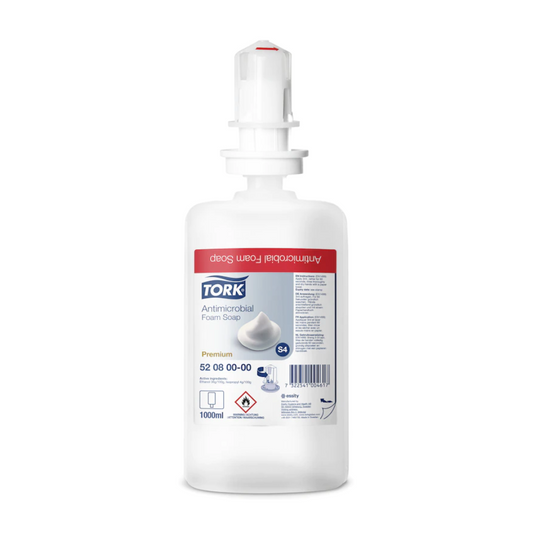 Tork 520800 Schaumseife zur Händedekontamination Premium S4  | Flasche (1000 ml)