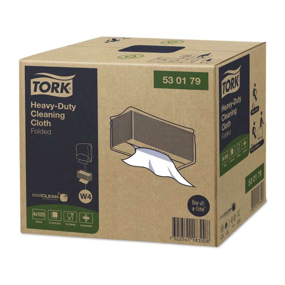 Tork 530179 Extra-Starke Reinigungstücher Premium W4 | Karton (4 Packungen)
