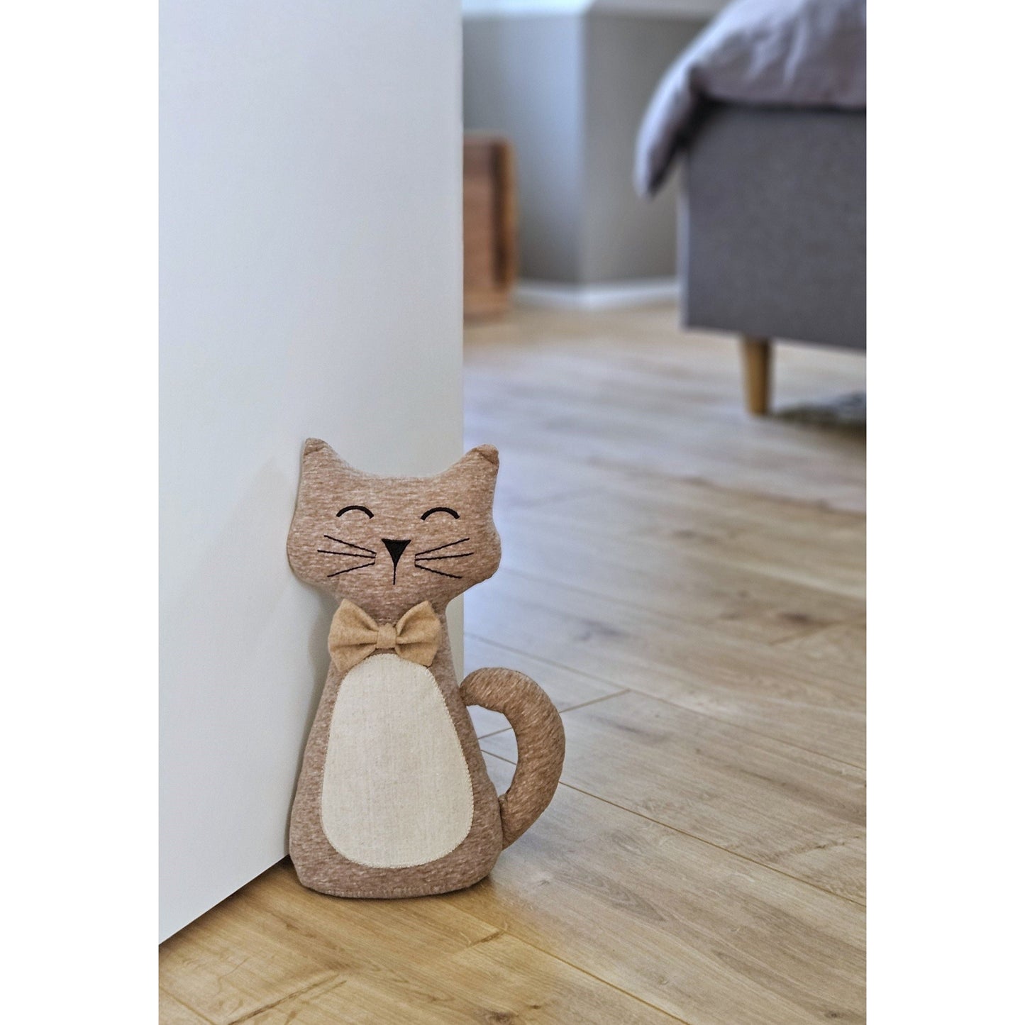 Türstopper Katze Molly Türhalter Sandfüllung Stofftier Deko Katze 30 cm
