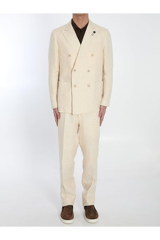 Two-piece linen suit