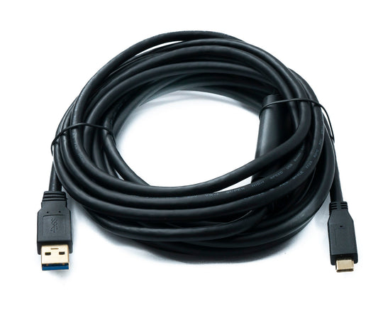 SYSTEM-S USB 3.1 cable 5 m Type C male to 3.0 A male cable 5 Gbit/s 100W in black
