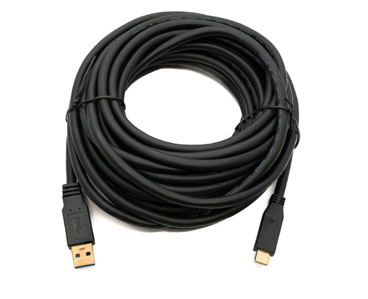 SYSTEM-S USB 3.1 Kabel 8 m Typ C Stecker zu 3.0 A Stecker 5 Gbit/s 100W in Schwarz
