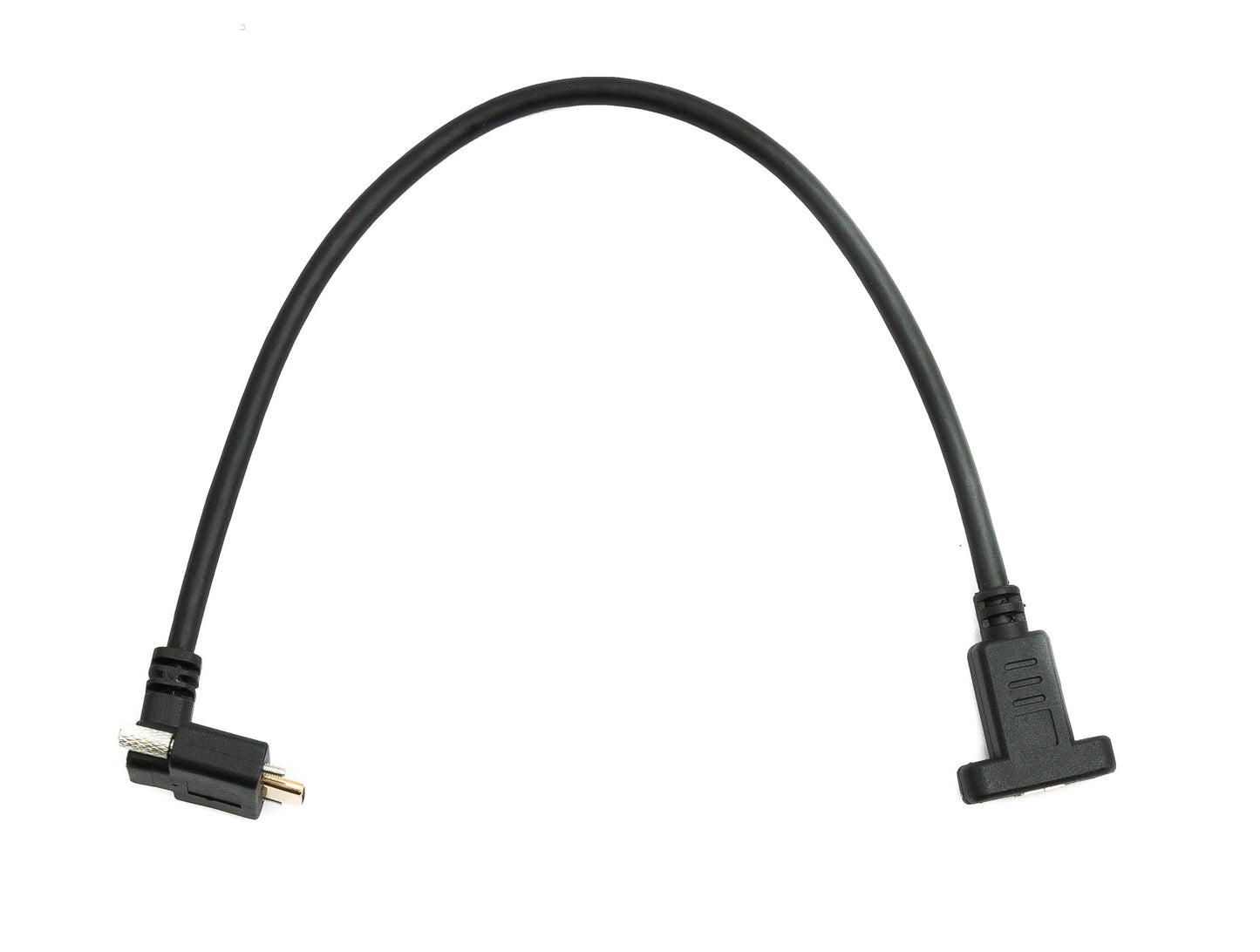 SYSTEM-S USB 3.1 Gen 2 snúra 30 cm Type C karlkyns í kvenkyns tvöfaldur skrúfutengi upp og niður