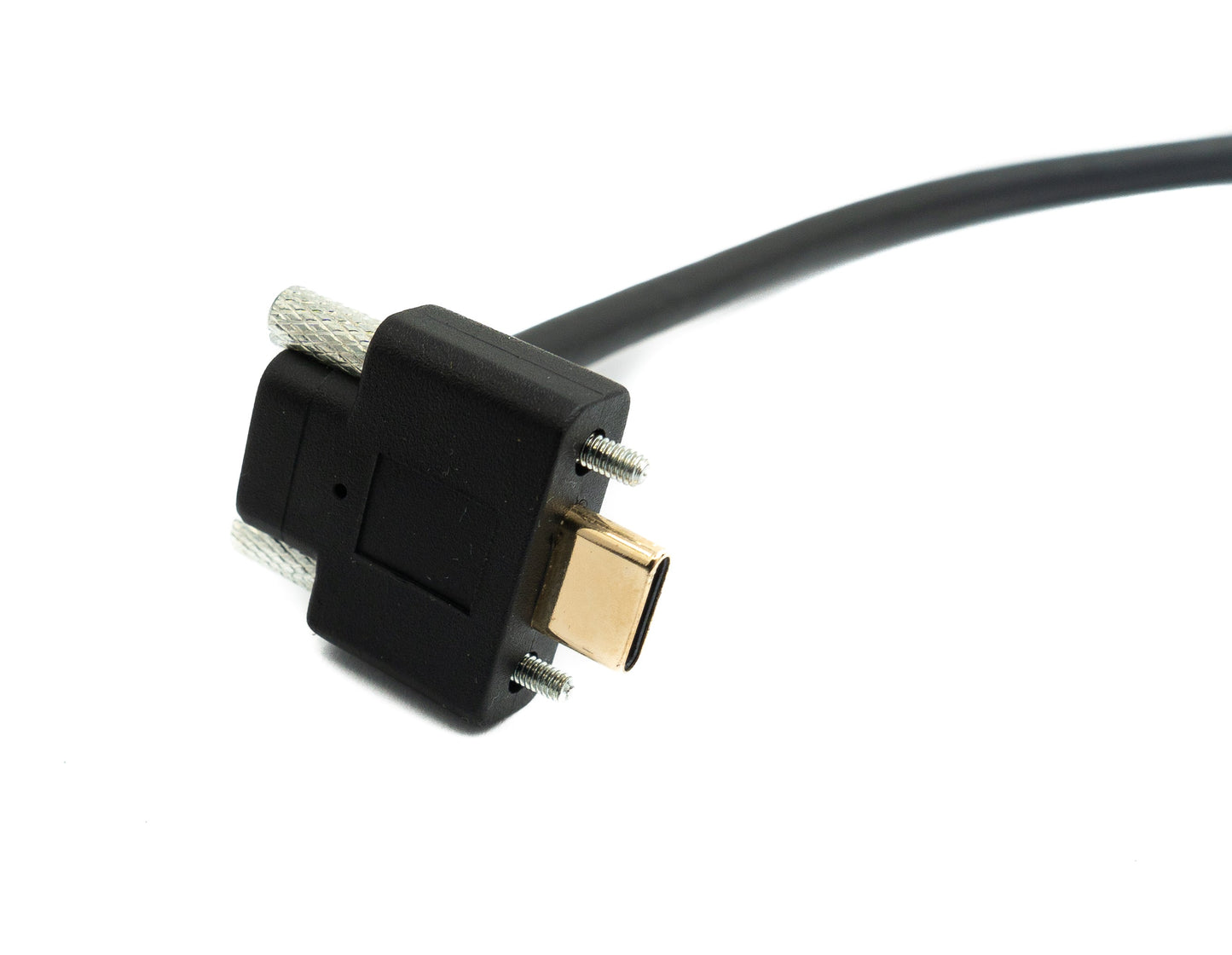 SYSTEM-S USB 3.1 Gen 2 snúra 30 cm Type C karlkyns í kvenkyns tvöfaldur skrúfutengi upp og niður