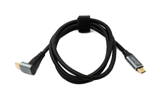 SYSTEM-S USB 3.1 Gen 2 Type C cable 100 cm male to male 10 Gbit/s 100W angle