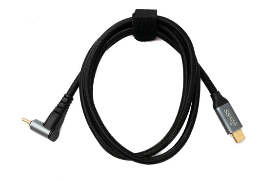 SYSTEM-S USB 3.1 Gen 2 Type C cable 100 cm male to male 10 Gbit/s 100W angle