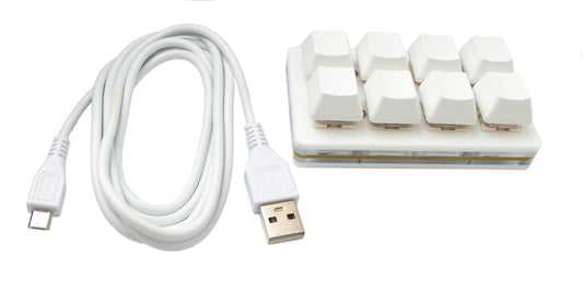 USB HID Mini Keypad 8 Tasten programmierbar mechanisch RGB LED PC Hotkeys Weiß für osu!