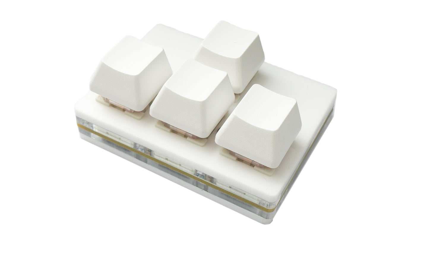 USB HID Mini Keypad WASD 4 Tasten programmierbar mechanisch RGB LED PC Pfeiltasten Hotkeys Weiß