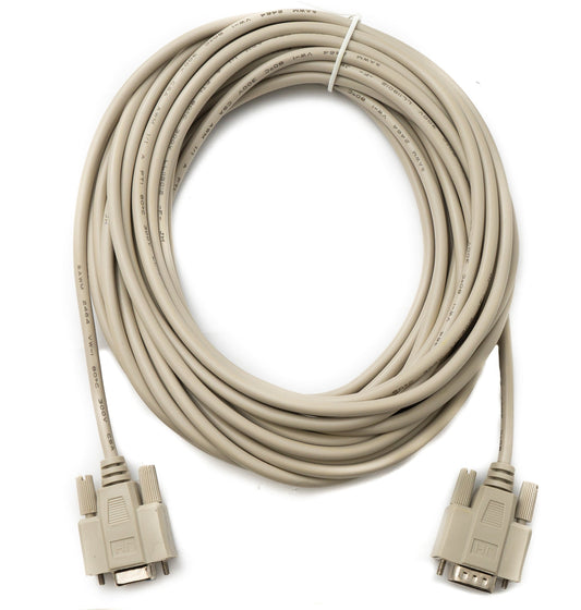 SYSTEM-S D Sub cable 10 m 9 pin male to female RS232 DB9 in grey