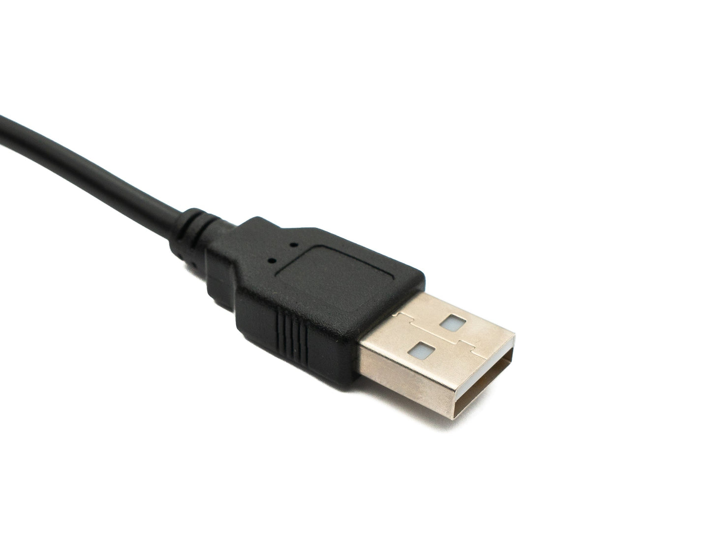 SYSTEM-S USB 2.0 cable 2 m type B male to A male switch in black 
