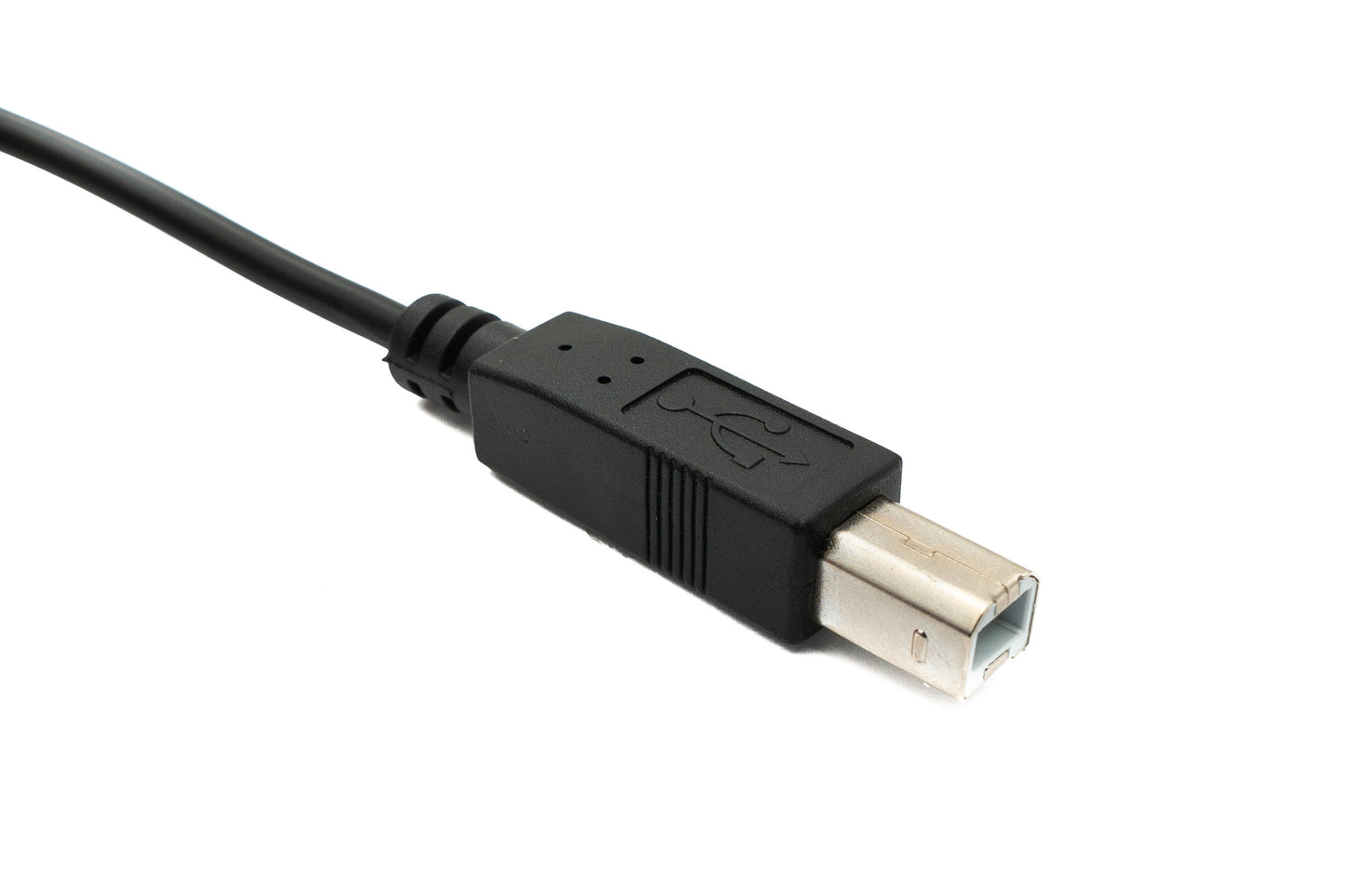 SYSTEM-S USB 2.0 cable 2 m type B male to A male switch in black 
