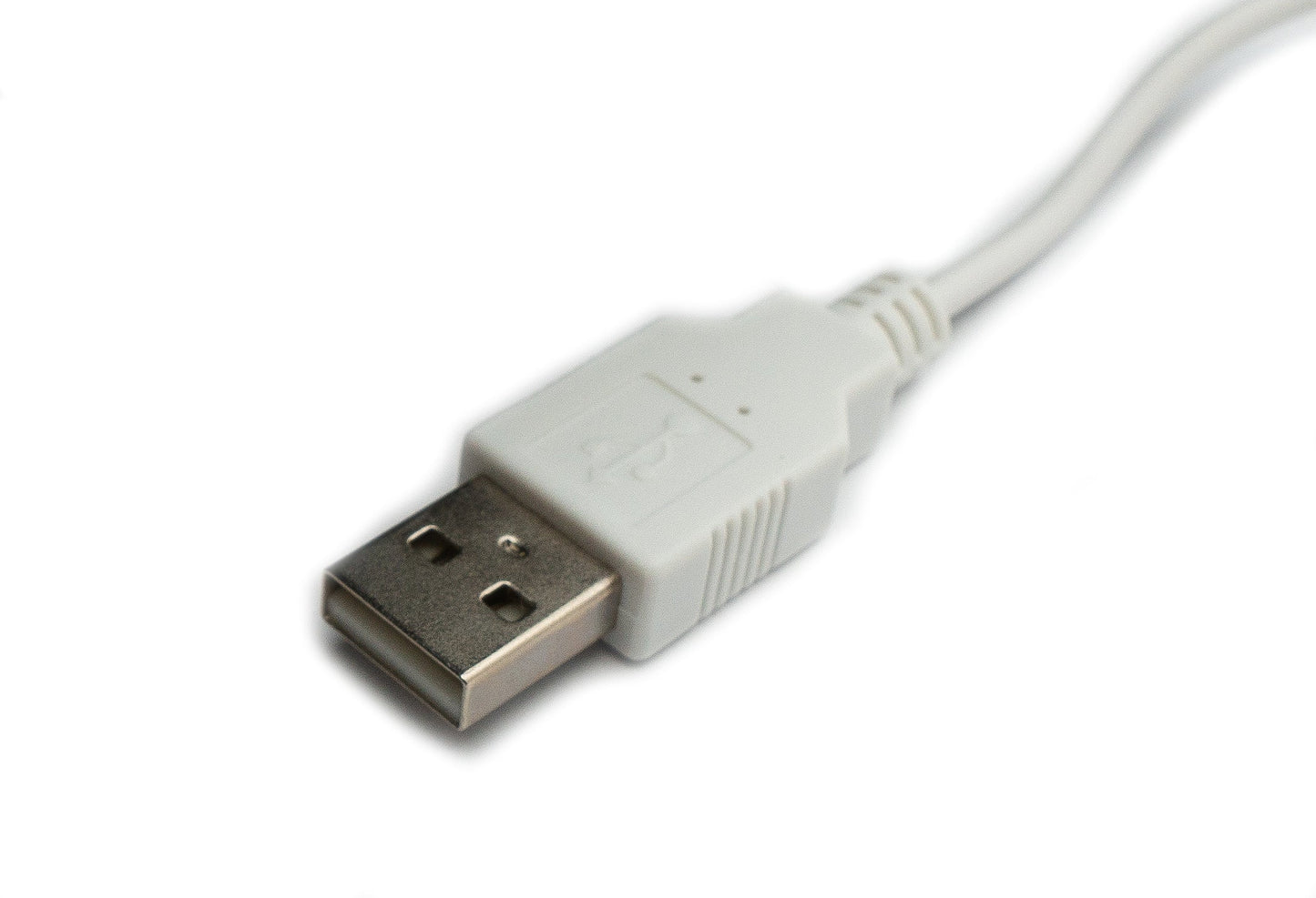 SYSTEM-S USB 3.1 cable 120 cm Type C plug to 2.0 A plug switch in white 