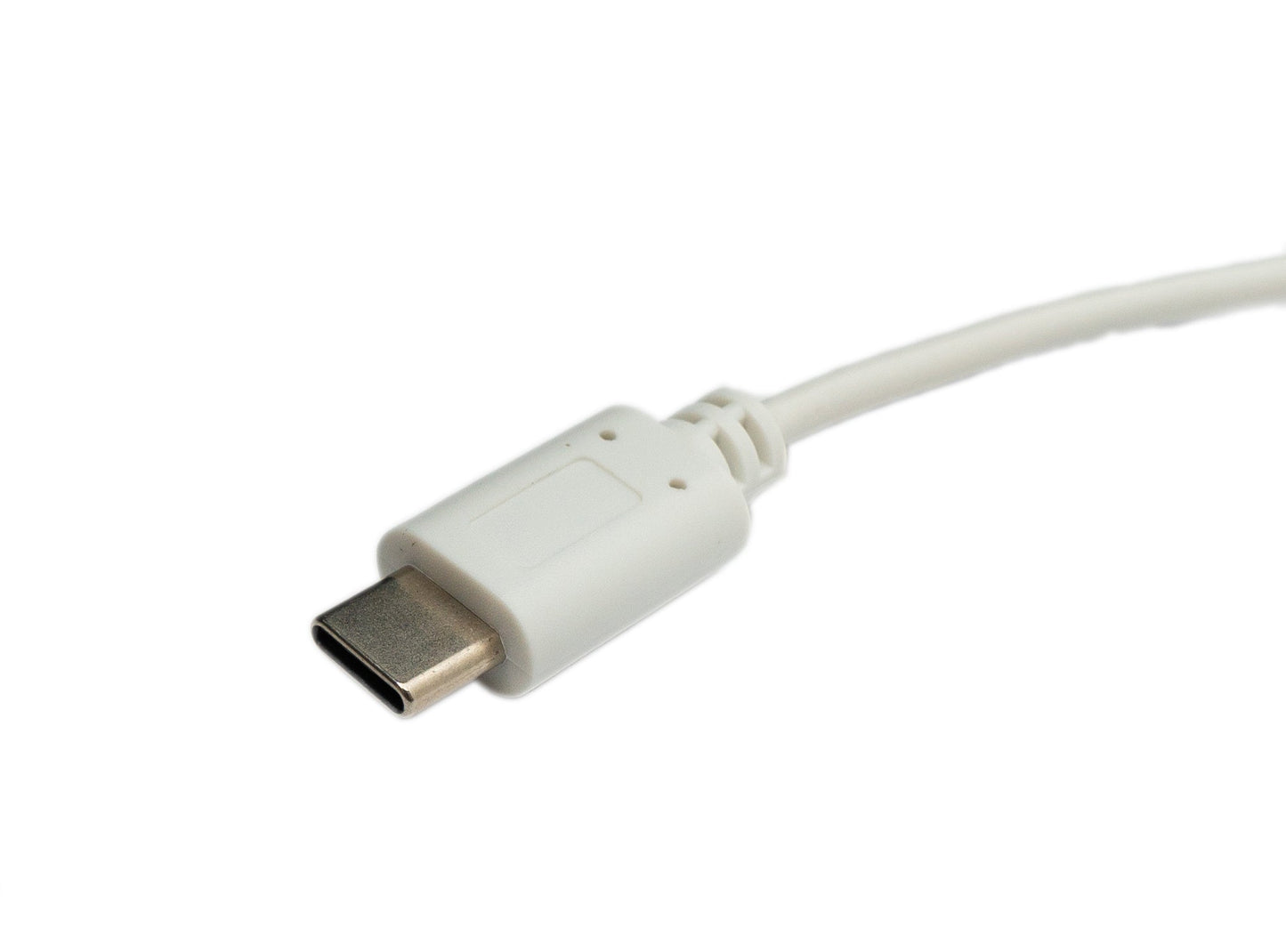 SYSTEM-S USB 3.1 cable 120 cm Type C plug to 2.0 A plug switch in white 